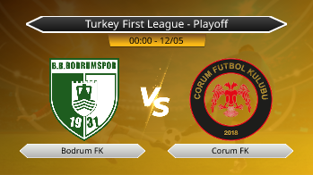 Turkey First League - Playoff Bodrum FK VS Corum FK