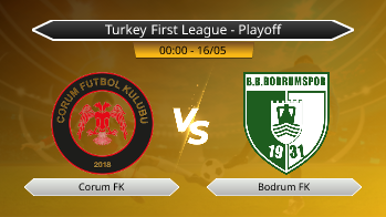 Turkey First League - Playoff Corum FK VS Bodrum FK
