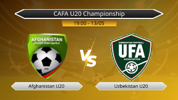 CAFA U20 Championship (In Tajikistan) Afghanistan U20 VS Uzbekistan U20