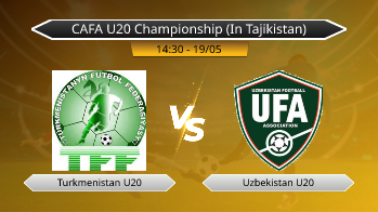 CAFA U20 Championship (In Tajikistan) Turkmenistan U20 VS Uzbekistan U20