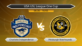 USA USL League One Cup Charlotte Independence VS Pittsburgh Riverhounds