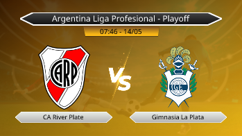 Argentina Liga Profesional - Playoff CA River Plate VS Gimnasia La Plata