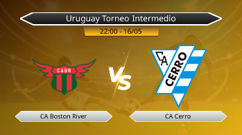 Uruguay Torneo Intermedio CA Boston River VS CA Cerro