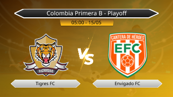 Colombia Primera B - Playoff Tigres FC VS Envigado FC