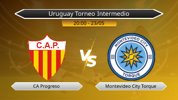 Uruguay Torneo Intermedio CA Progreso VS Montevideo City Torque
