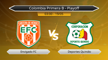 Colombia Primera B - Playoff Envigado FC VS Deportes Quindio
