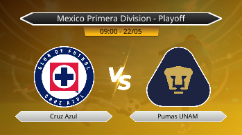 Mexico Primera Division - Playoff Cruz Azul VS Pumas UNAM