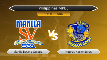 Philippines MPBL Manila Batang Quiapo VS Negros Hacienderos