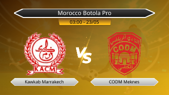 Morocco Botola Pro Kawkab Marrakech VS CODM Meknes