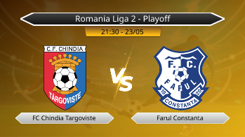 Romania Liga 2 - Playoff FC Chindia Targoviste VS Farul Constanta