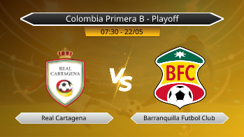 Colombia Primera B - Playoff Real Cartagena VS Barranquilla Futbol Club