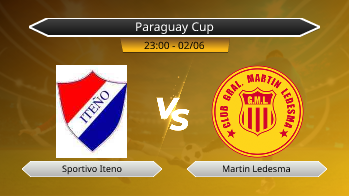 Paraguay Cup Sportivo Iteno VS Martin Ledesma