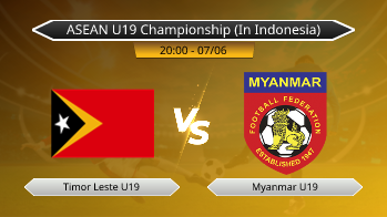 ASEAN U19 Championship (In Indonesia) - Timor Leste U19 vs Myanmar U19