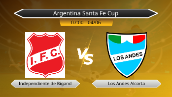 Argentina Santa Fe Cup Independiente de Bigand VS Los Andes Alcorta