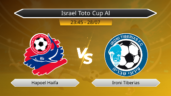Israel Toto Cup Al Hapoel Haifa VS Ironi Tiberias