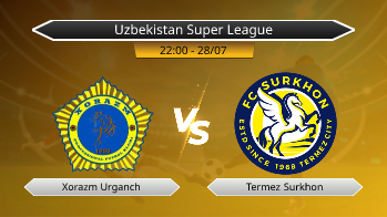 Uzbekistan Super League Xorazm Urganch VS Termez Surkhon