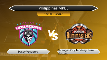 Philippines MPBL Pasay Voyagers VS Batangas City Tanduay Rum Masters