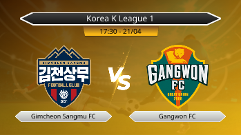 Korea K League 1 Gimcheon Sangmu FC VS Gangwon FC