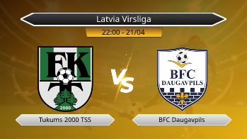 Latvia Virsliga Tukums 2000 TSS VS BFC Daugavpils