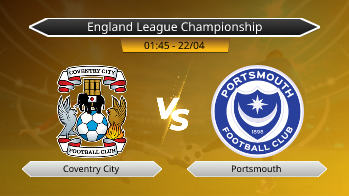 England League Championship Coventry City VS Portsmouth
