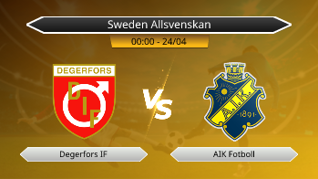 Sweden Allsvenskan Degerfors IF VS AIK Fotboll