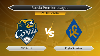 Russia Premier League PFC Sochi VS Krylia Sovetov