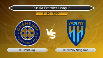 Russia Premier League FC Orenburg VS FC Nizhny Novgorod