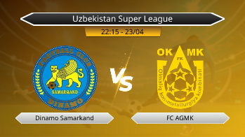 Uzbekistan Super League Dinamo Samarkand VS FC AGMK