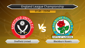 England League Championship Sheffield United VS Blackburn Rovers