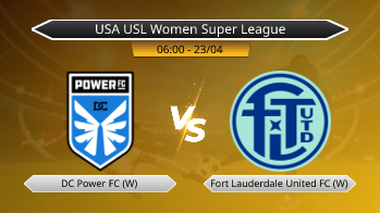USA USL Women Super League DC Power FC (W) VS Fort Lauderdale United FC (W)