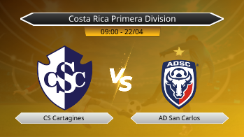 Costa Rica Primera Division CS Cartagines VS AD San Carlos