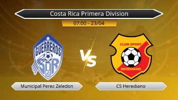 Costa Rica Primera Division Municipal Perez Zeledon VS CS Herediano