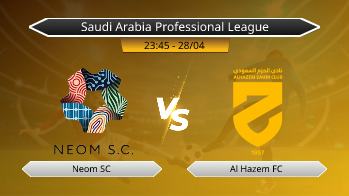 Saudi Arabia Professional League Neom SC VS Al Hazem FC