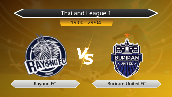 Thailand League 1 Rayong FC VS Buriram United FC