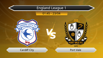 England League 1 Cardiff City VS Port Vale