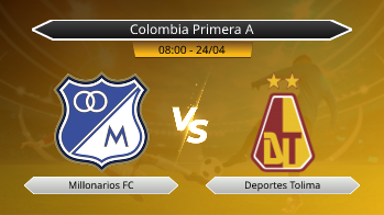 Colombia Primera A Millonarios FC VS Deportes Tolima