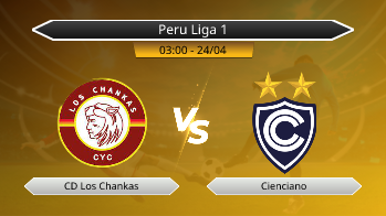 Peru Liga 1 CD Los Chankas VS Cienciano