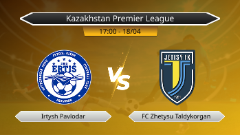 Kazakhstan Premier League Irtysh Pavlodar VS FC Zhetysu Taldykorgan