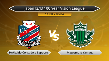 Japan J2/J3 100 Year Vision League Hokkaido Consadole Sapporo VS Matsumoto Yamaga