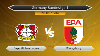 Germany Bundesliga 1 Bayer 04 Leverkusen VS FC Augsburg
