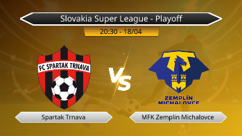 Slovakia Super League - Playoff Spartak Trnava VS MFK Zemplin Michalovce