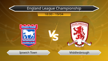 England League Championship Ipswich Town VS Middlesbrough