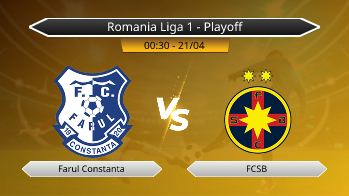 Romania Liga 1 - Playoff Farul Constanta VS FCSB