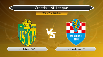 Croatia HNL League NK Istra 1961 VS HNK Vukovar 91
