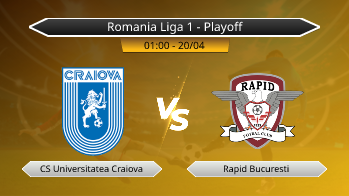 Romania Liga 1 - Playoff CS Universitatea Craiova VS Rapid Bucuresti