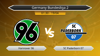 Germany Bundesliga 2 Hannover 96 VS SC Paderborn 07