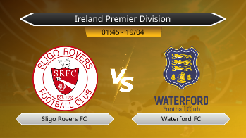 Ireland Premier Division Sligo Rovers FC VS Waterford FC