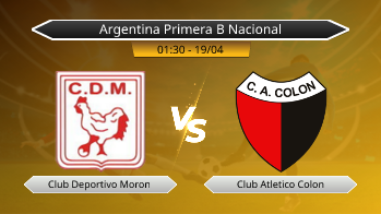 Argentina Primera B Nacional Club Deportivo Moron VS Club Atletico Colon