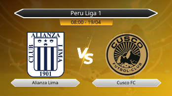 Peru Liga 1 Alianza Lima VS Cusco FC