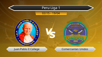 Peru Liga 1 Juan Pablo II College VS Comerciantes Unidos